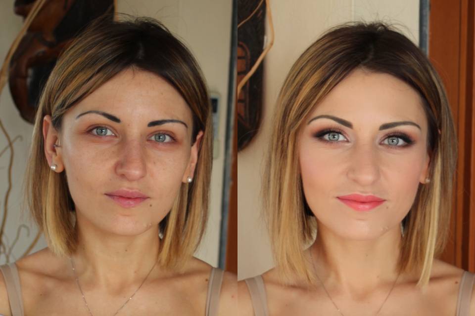 Make up sposa prima e dopo