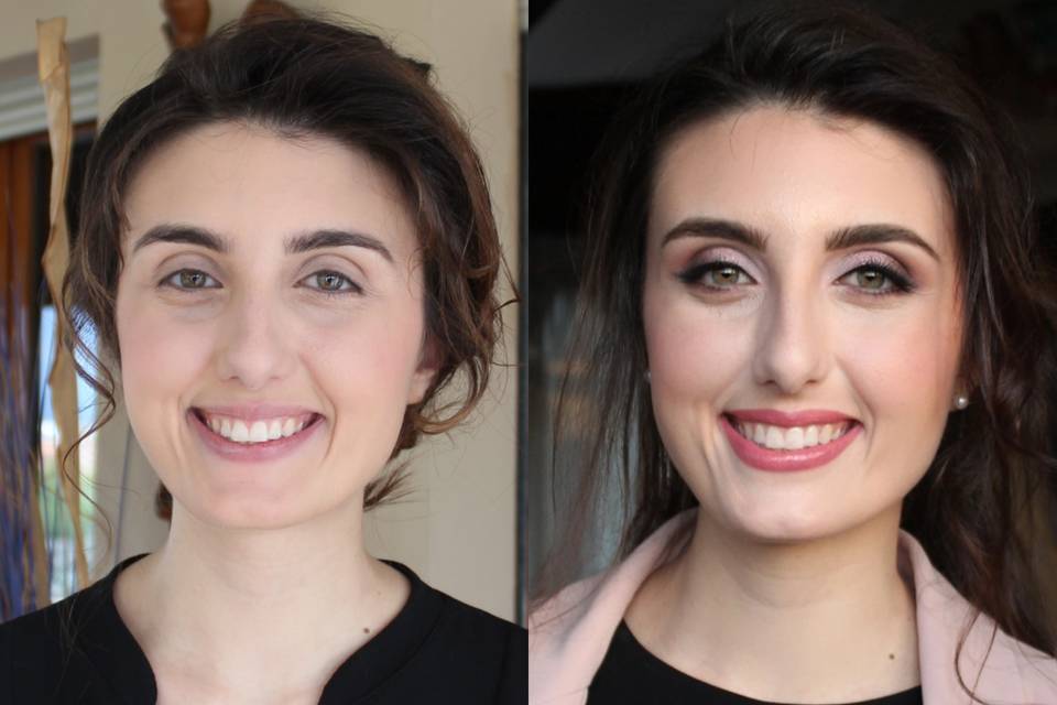 Make up sposa prima e dopo