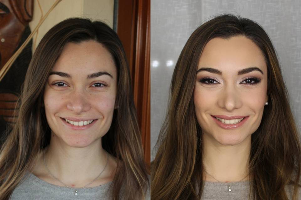 Make up sposa prima e dopo