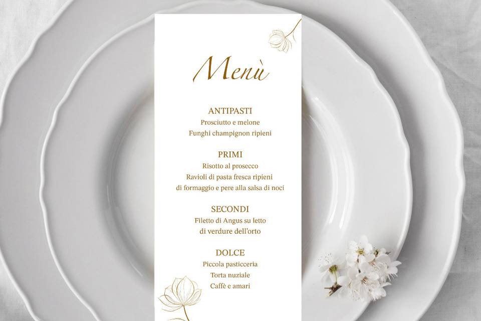 Menu nozze