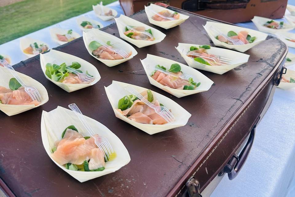 Il carpaccio di salmone