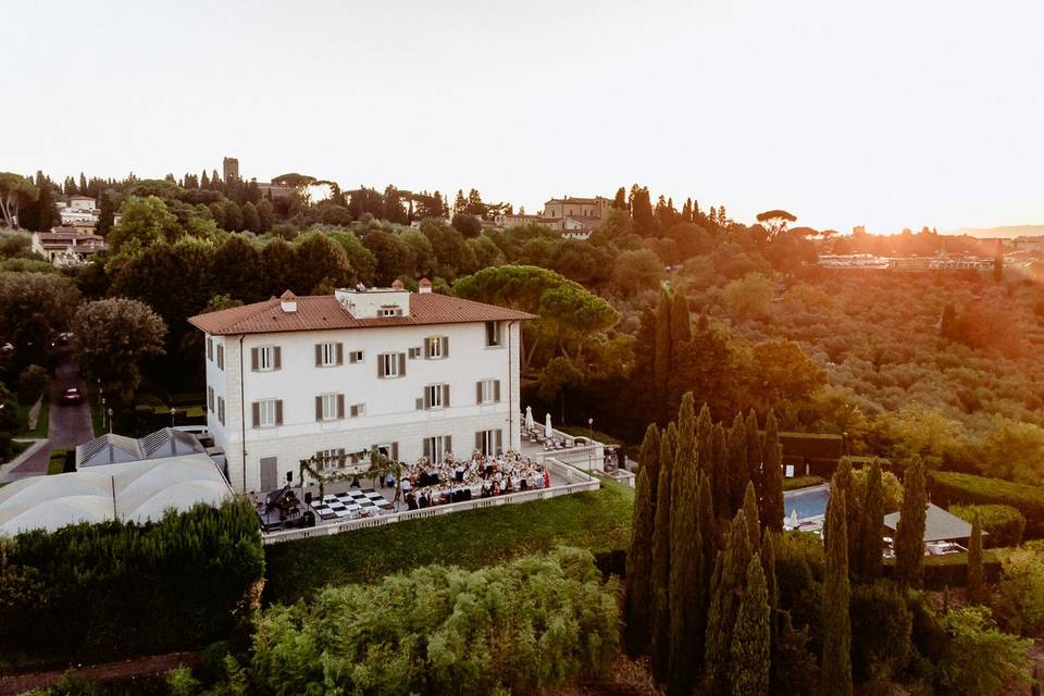 Villa toscana al tramonto