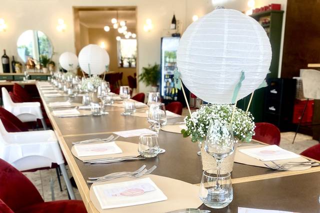 Allestimento tavoli battesimo