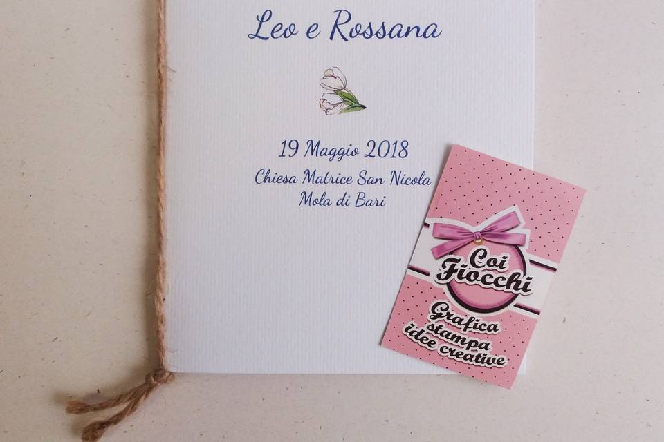 Libretto messa shabby chic