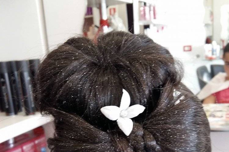 Chignon con fiocco