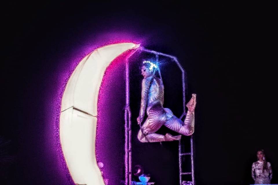 Acrobatic moon