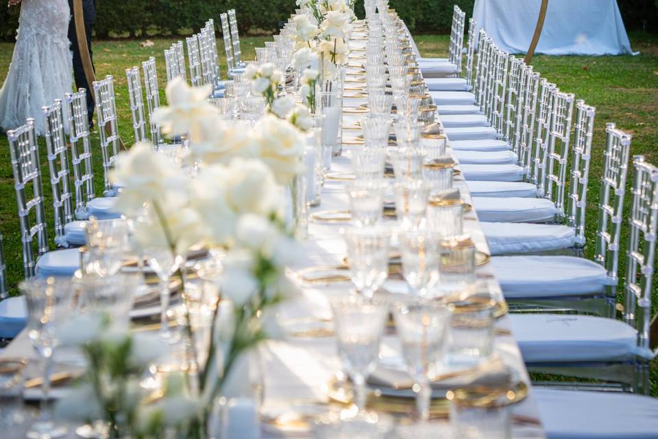 Runner fiori e candele