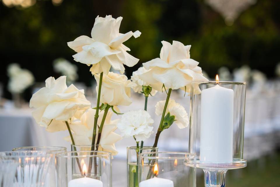 Candele e fiori