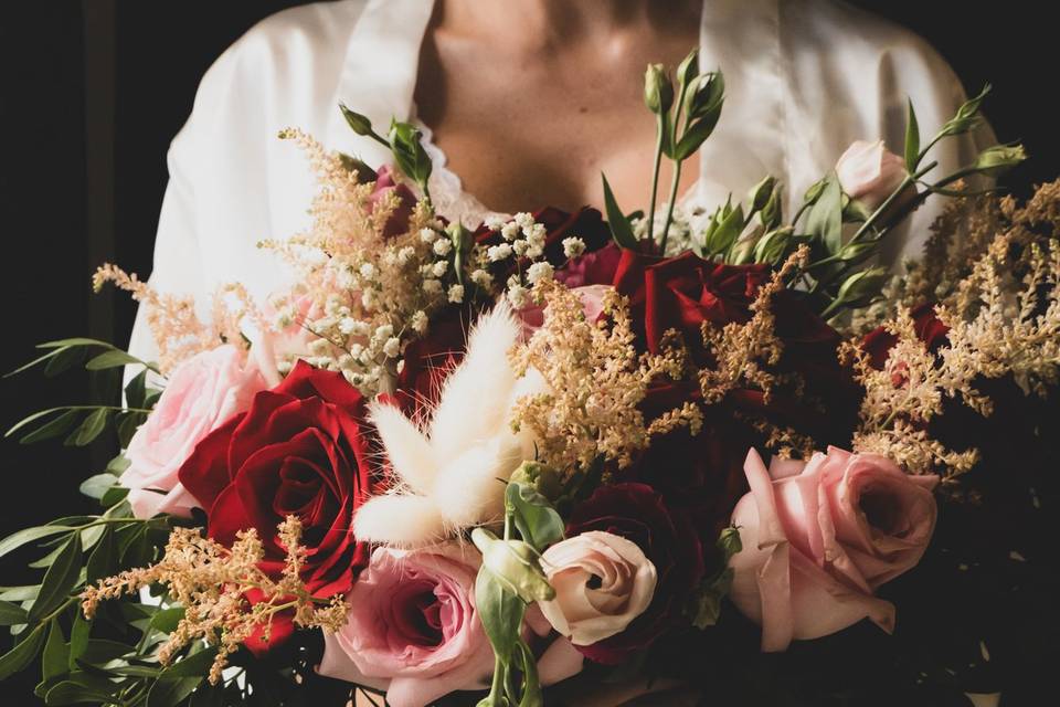 Bouquet rose e astilbe