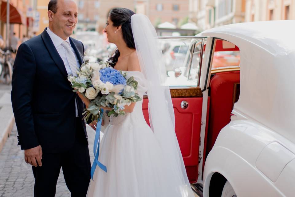 Bride with dad