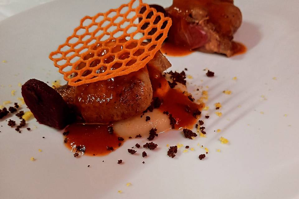 Piccione, rapa e foie gras