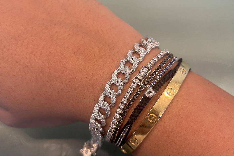 Bracciali oro e diamanti