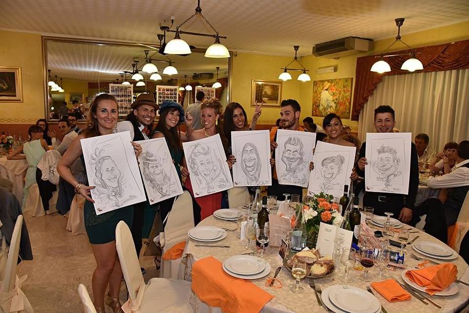 Invitati e caricature