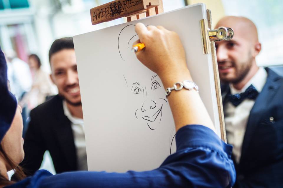 Caricaturista al lavoro