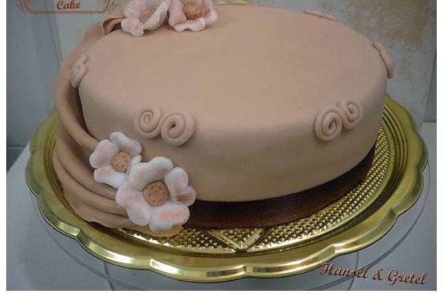 Torta drappo romantico