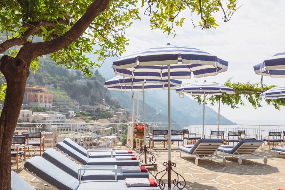 Sunbeds at Hotel Poseidon
