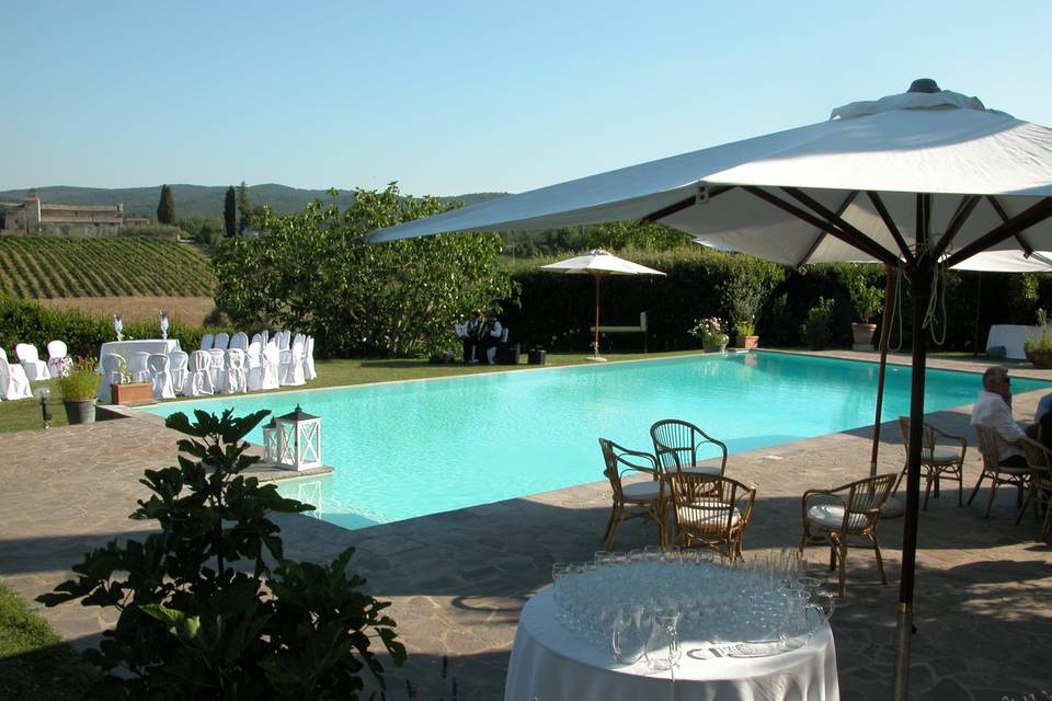 Wedding at the pool