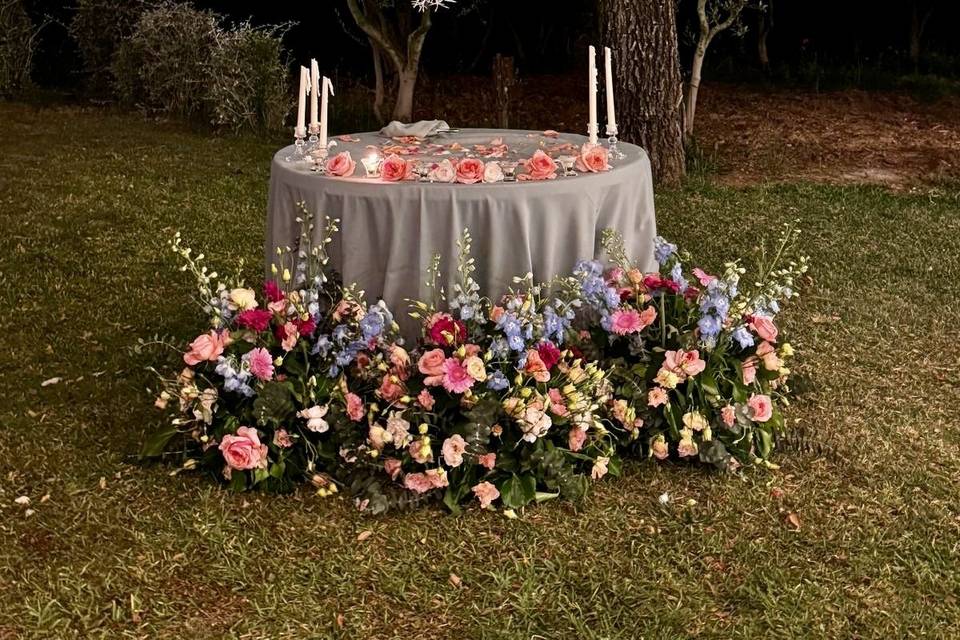 Allestimento tavolo Torta