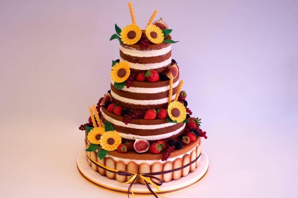 Naked cake&sunflower