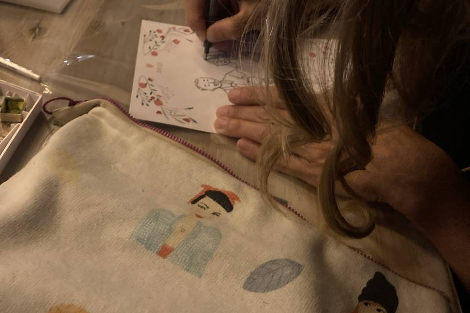 Live sketching matrimonio