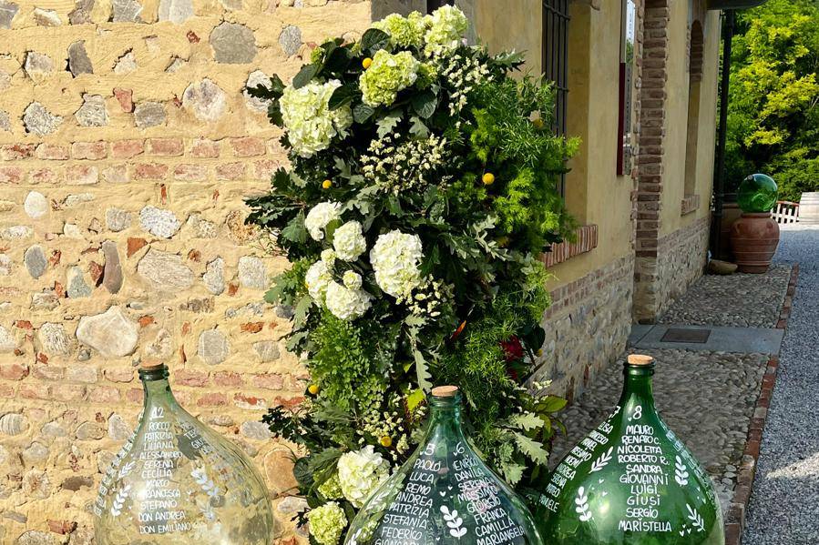 Tableau de mariage a tema vino