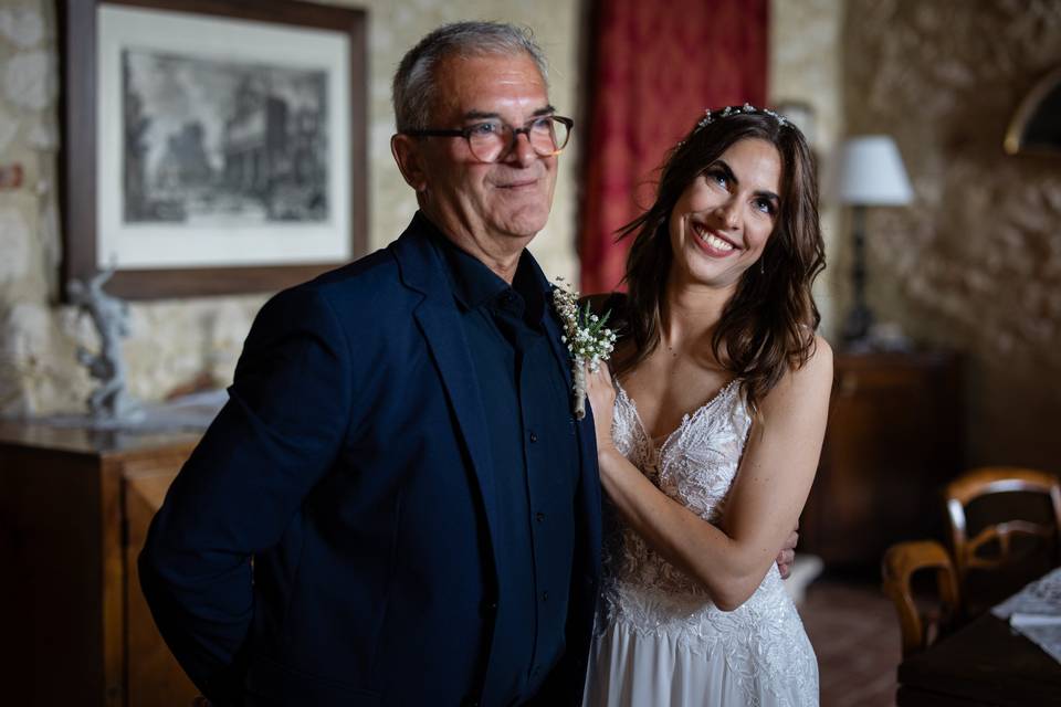 Elisa con il papà