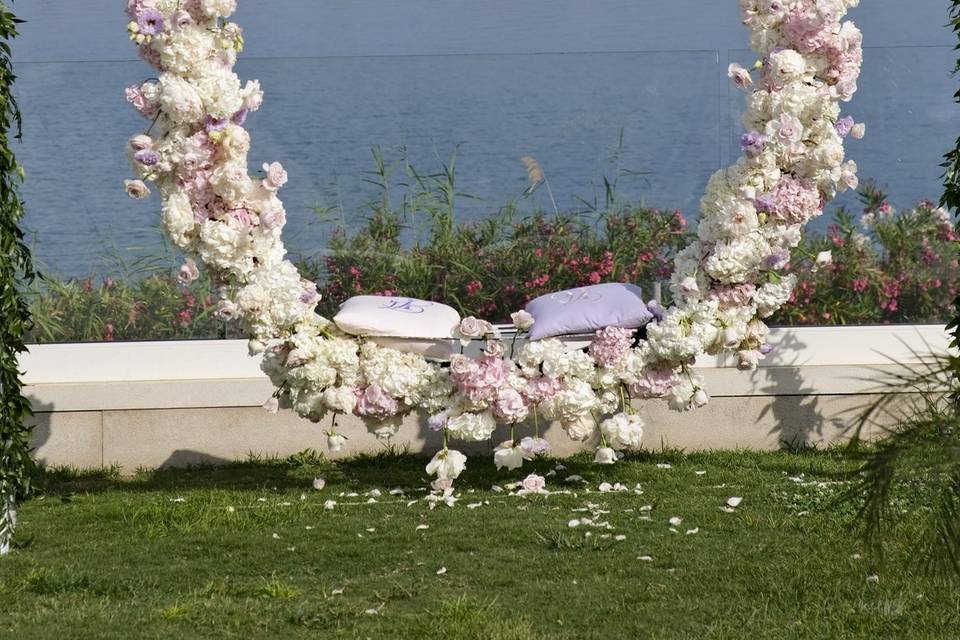 Allestimento Giardino con vist