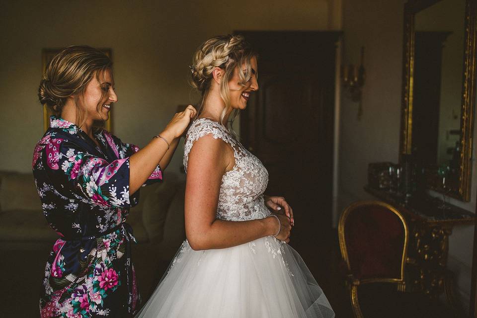 Sposa in preparazione