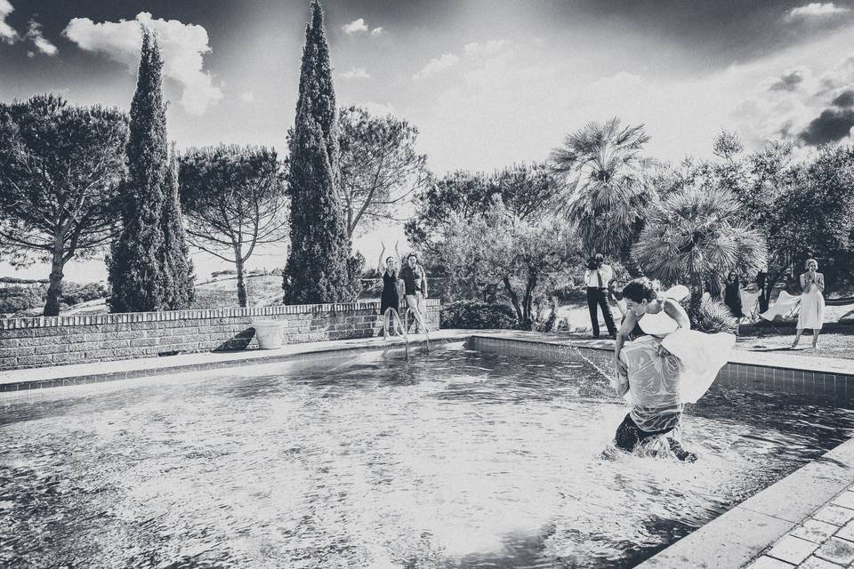 Il bagno in piscina