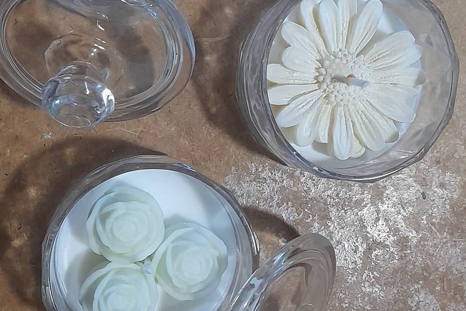 Mini candele in vetro