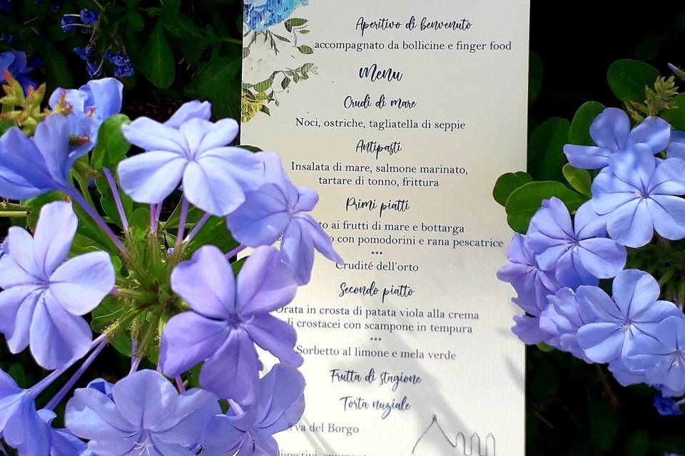 Wedding menu