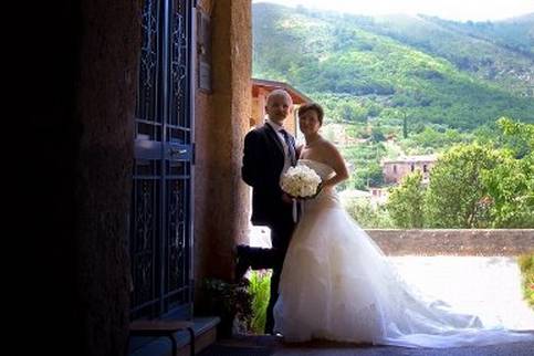 La sposa e lo sposo felici