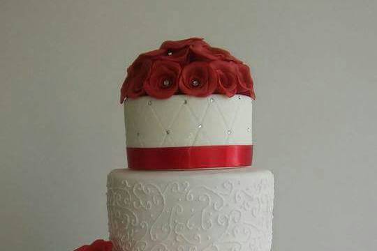 Wedding cake di rose