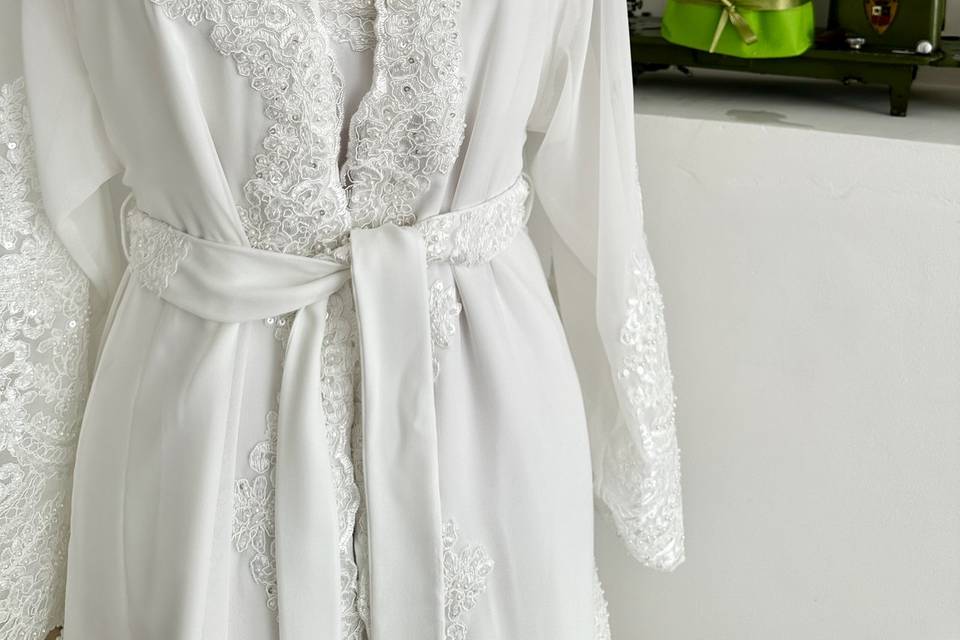 Sottoveste e vestaglia sposa