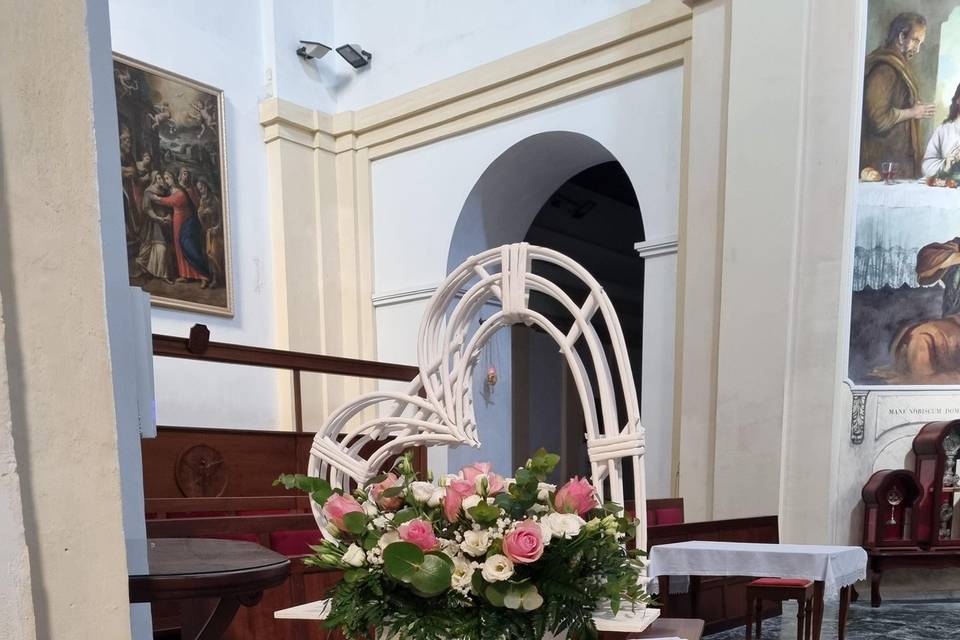 Dettaglio allestimento chiesa