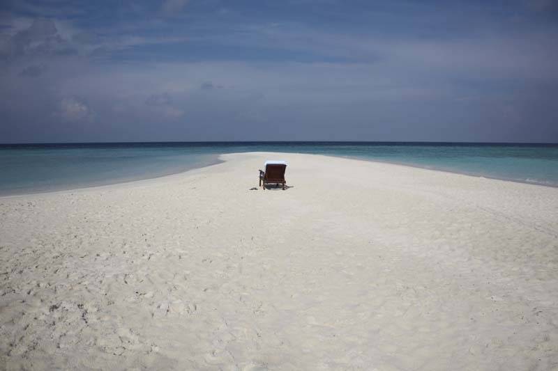 Maldive spiaggia di sabbia fin