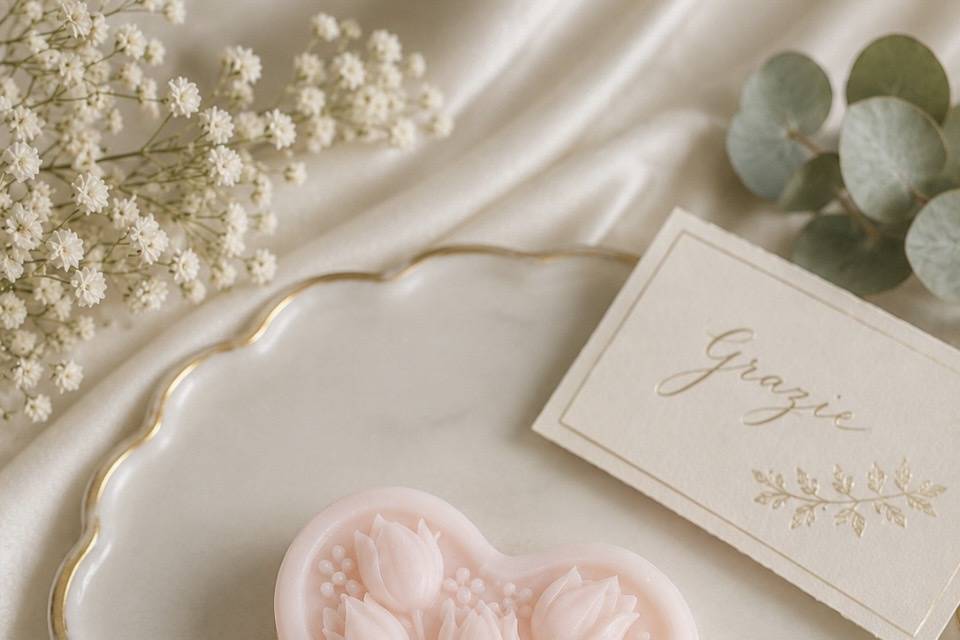 Segnaposto Cuore Con Tulipani
