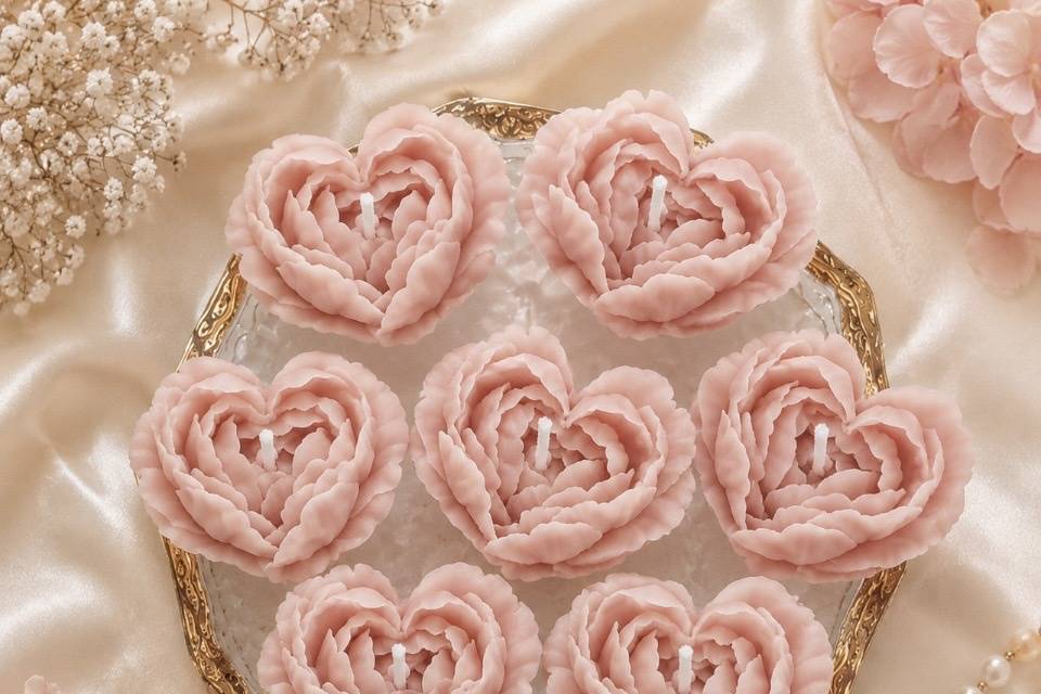 Candele  Cuore Petaloso