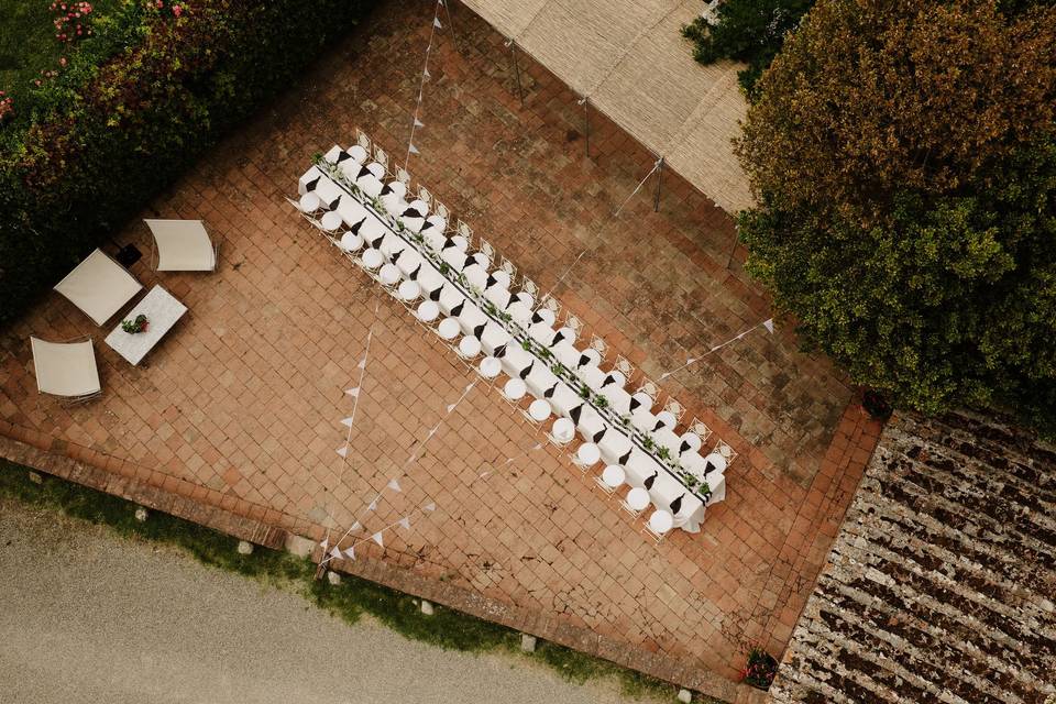 Drone Shot Pizza Party