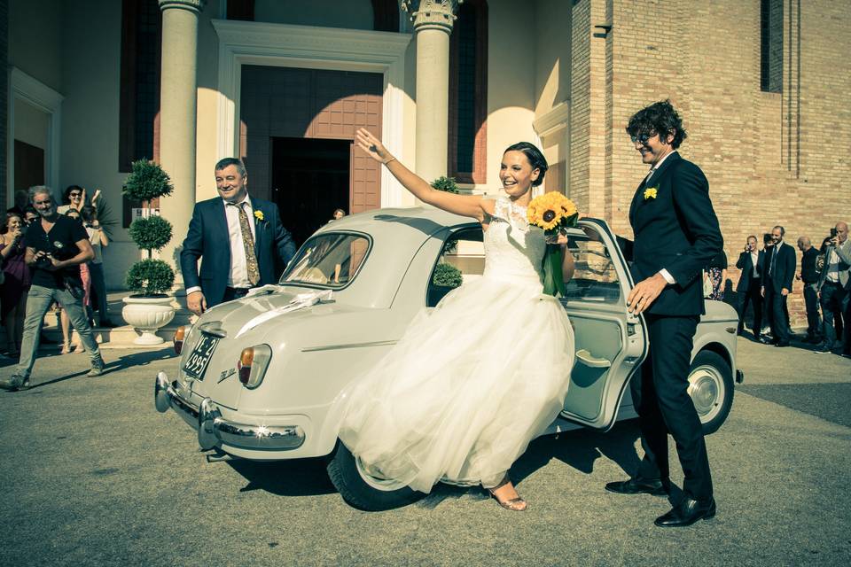 Arrivo in chiesa della sposa