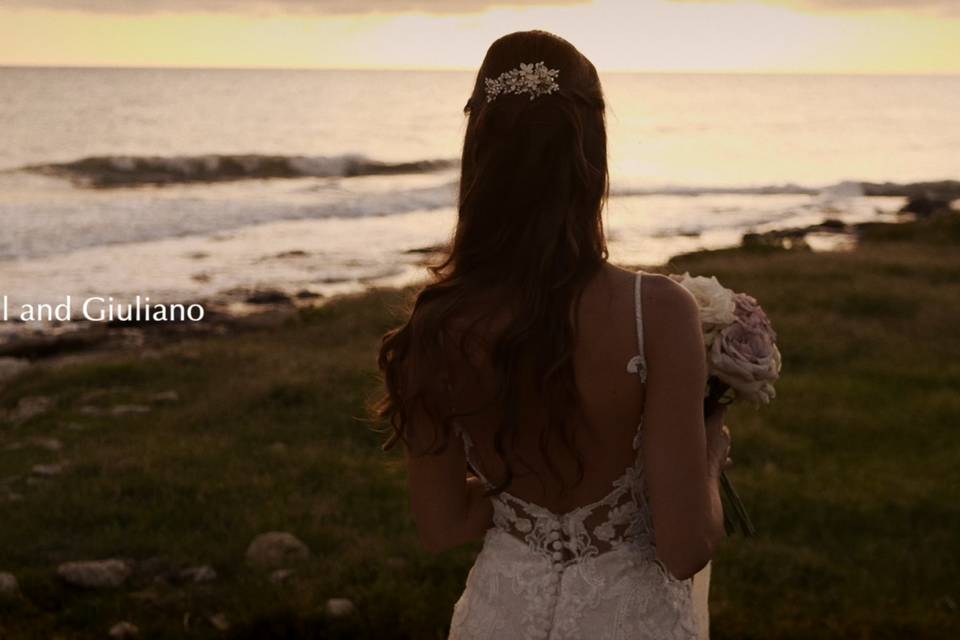 Bride at the sea