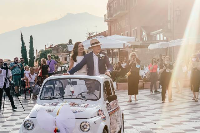 Auto d'epoca a noleggio a Taormina Fiat 500