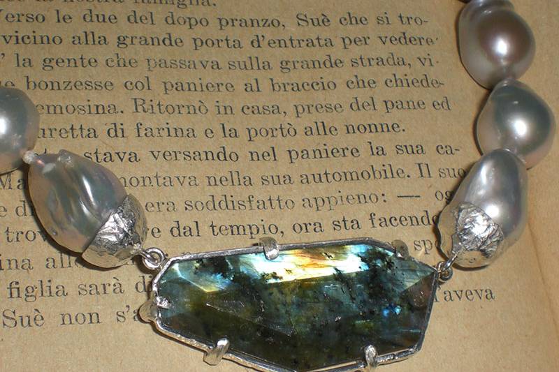 Perle argento e labradorite