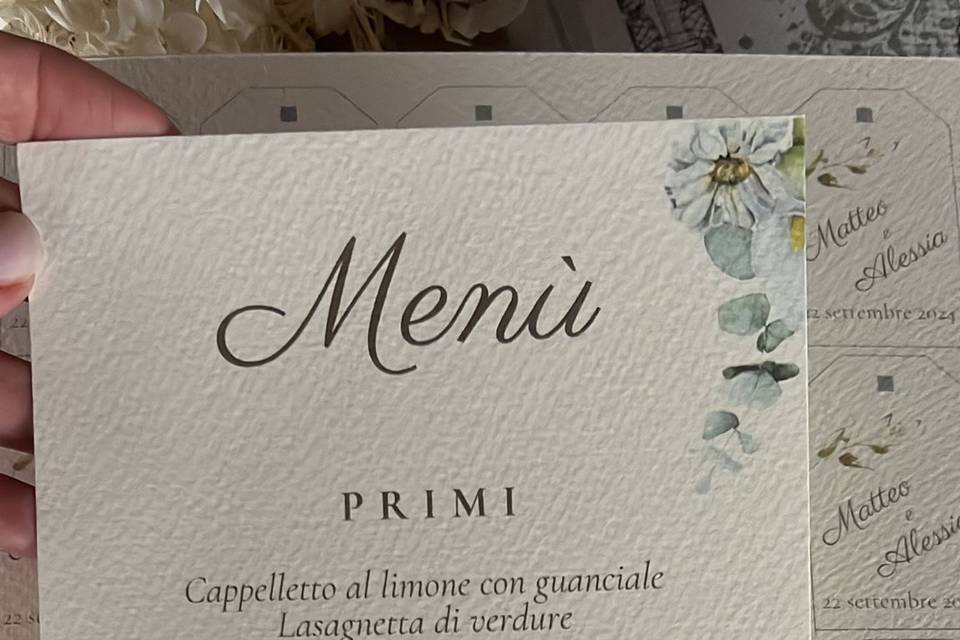 Menu' carta martellata