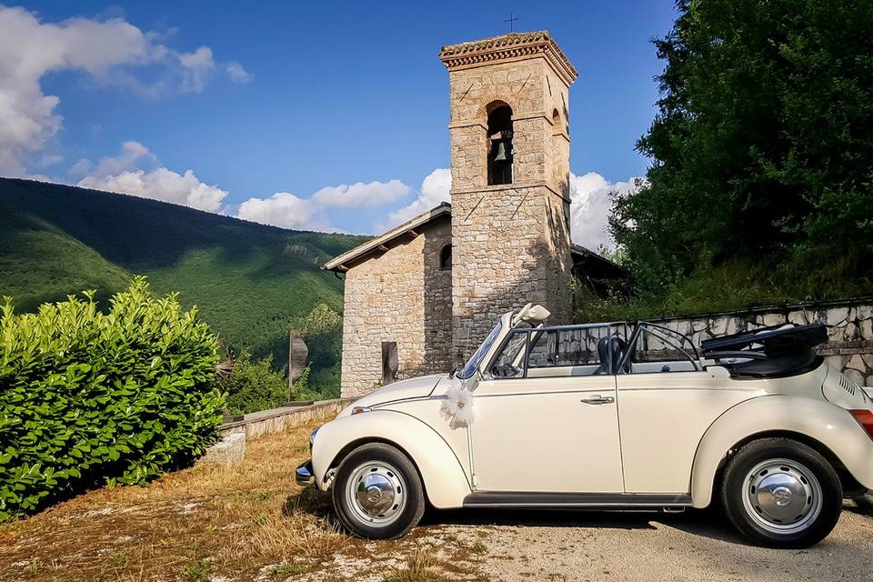 Maggiolino bianco cabrio