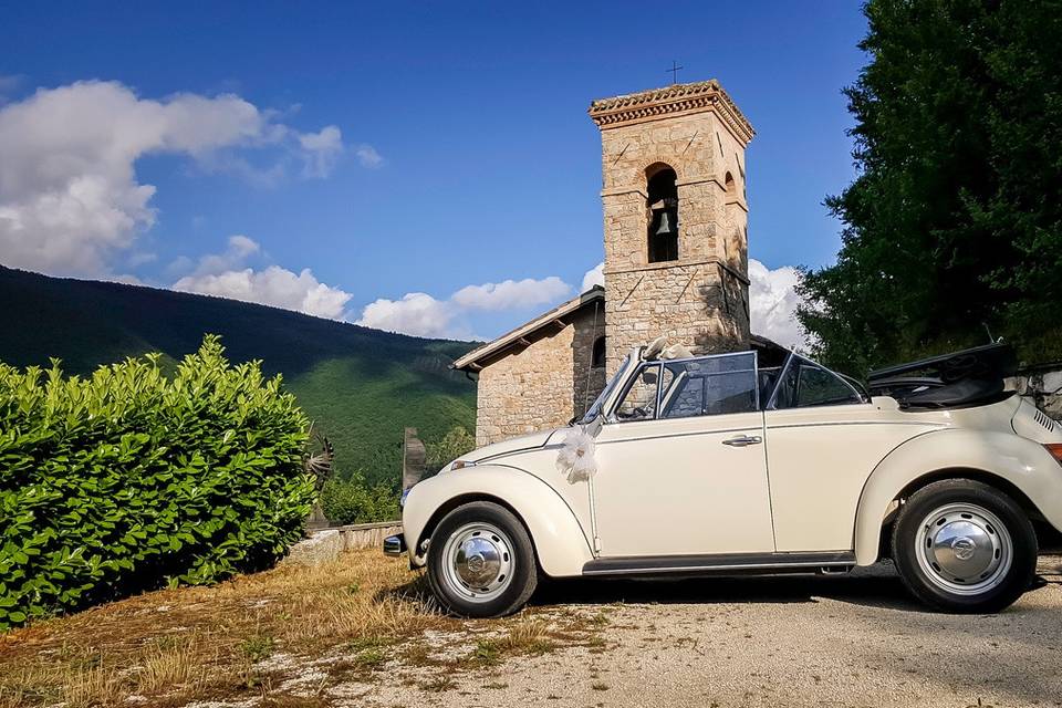 Maggiolino bianco cabrio