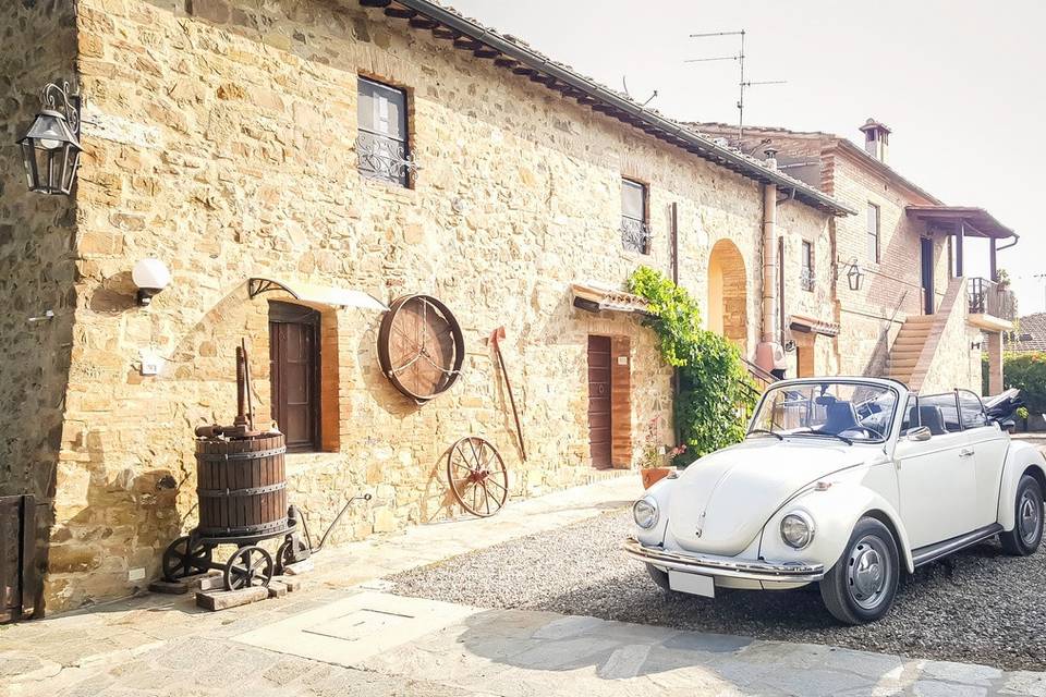 Maggiolino bianco cabrio