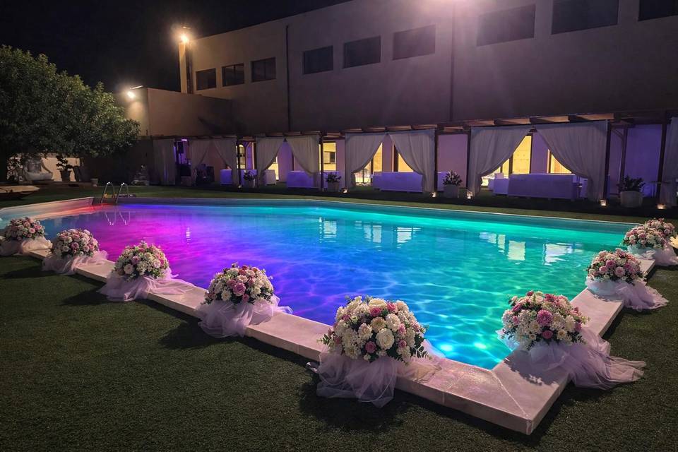 Allestimento della piscina