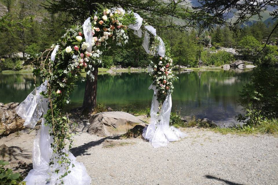 Fiori arco e organza