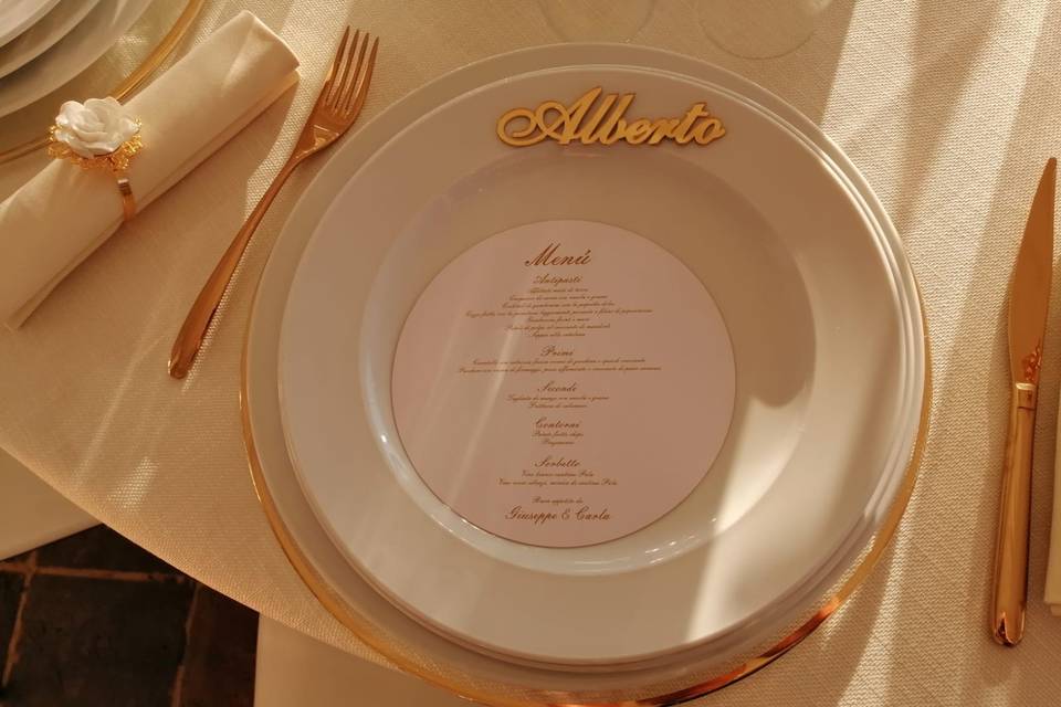 Menu con segnaposto